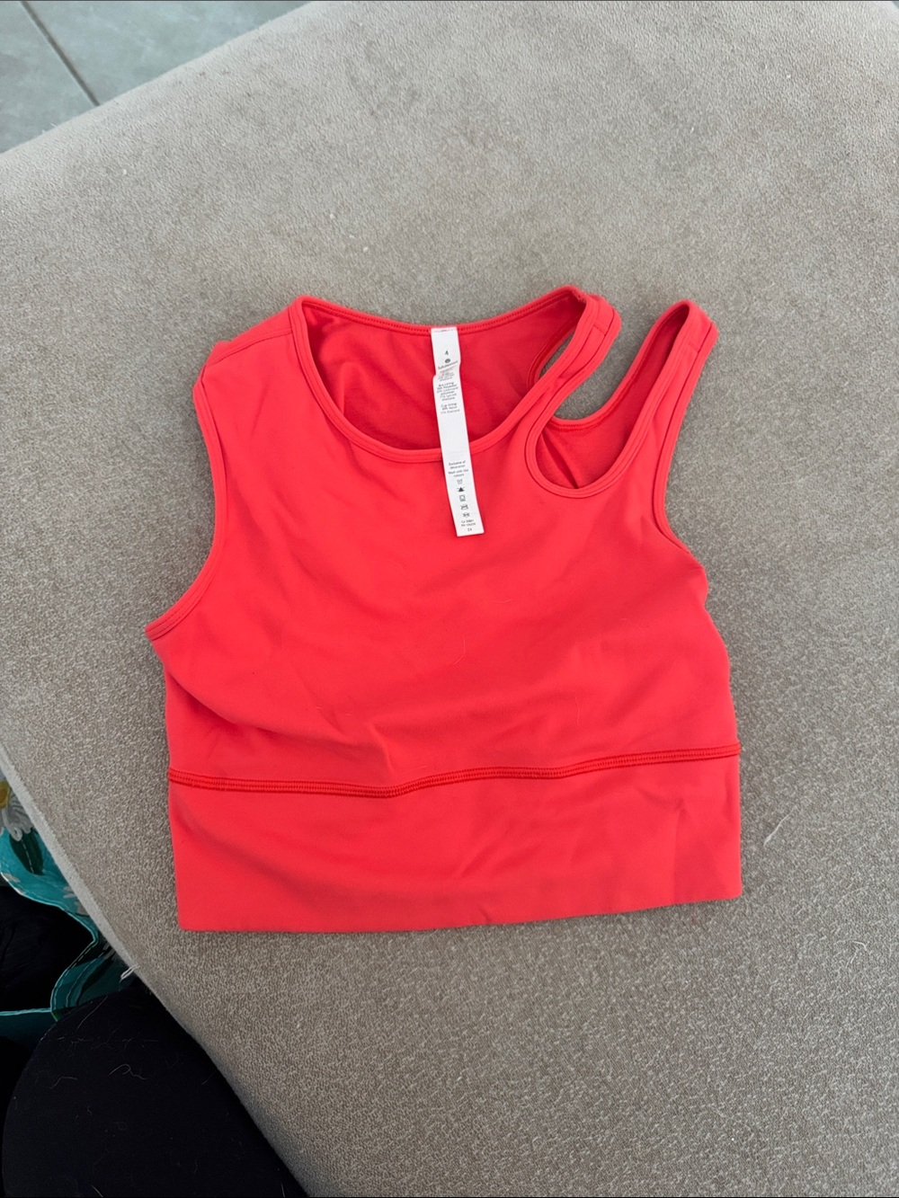 lululemon athletica Red Cropped Athletic Tank